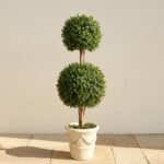 4 ft Artificial Double Ball Boxwood Topiary, Outdoor