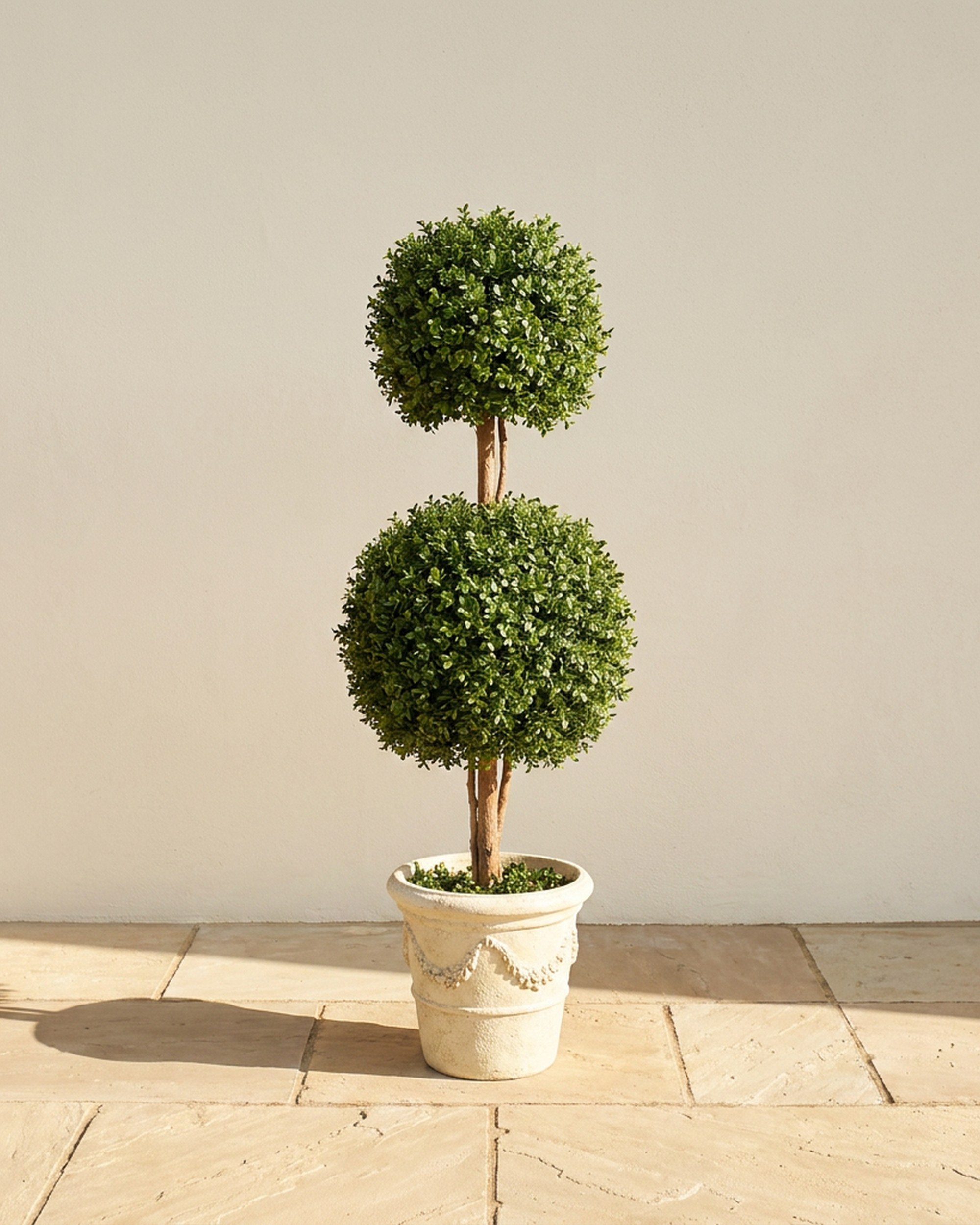 4 ft Artificial Double Ball Boxwood Topiary, Outdoor 4 ft Artificial Double Ball Boxwood Topiary, Outdoor