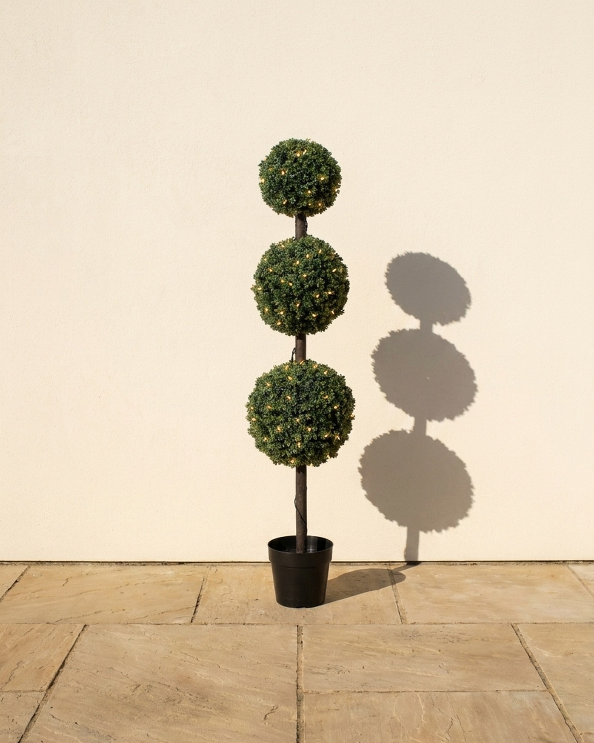 Triple Ball Pine With Topiary, Lighted, 5 ft Triple Ball Pine With Topiary, Lighted, 5 ft