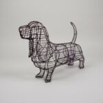 Basset Hound Topiary Wire Frame, 21 x 32 x 10 in