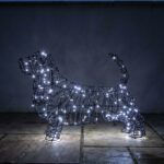 Lit Basset Hound Topiary, 21 Inch