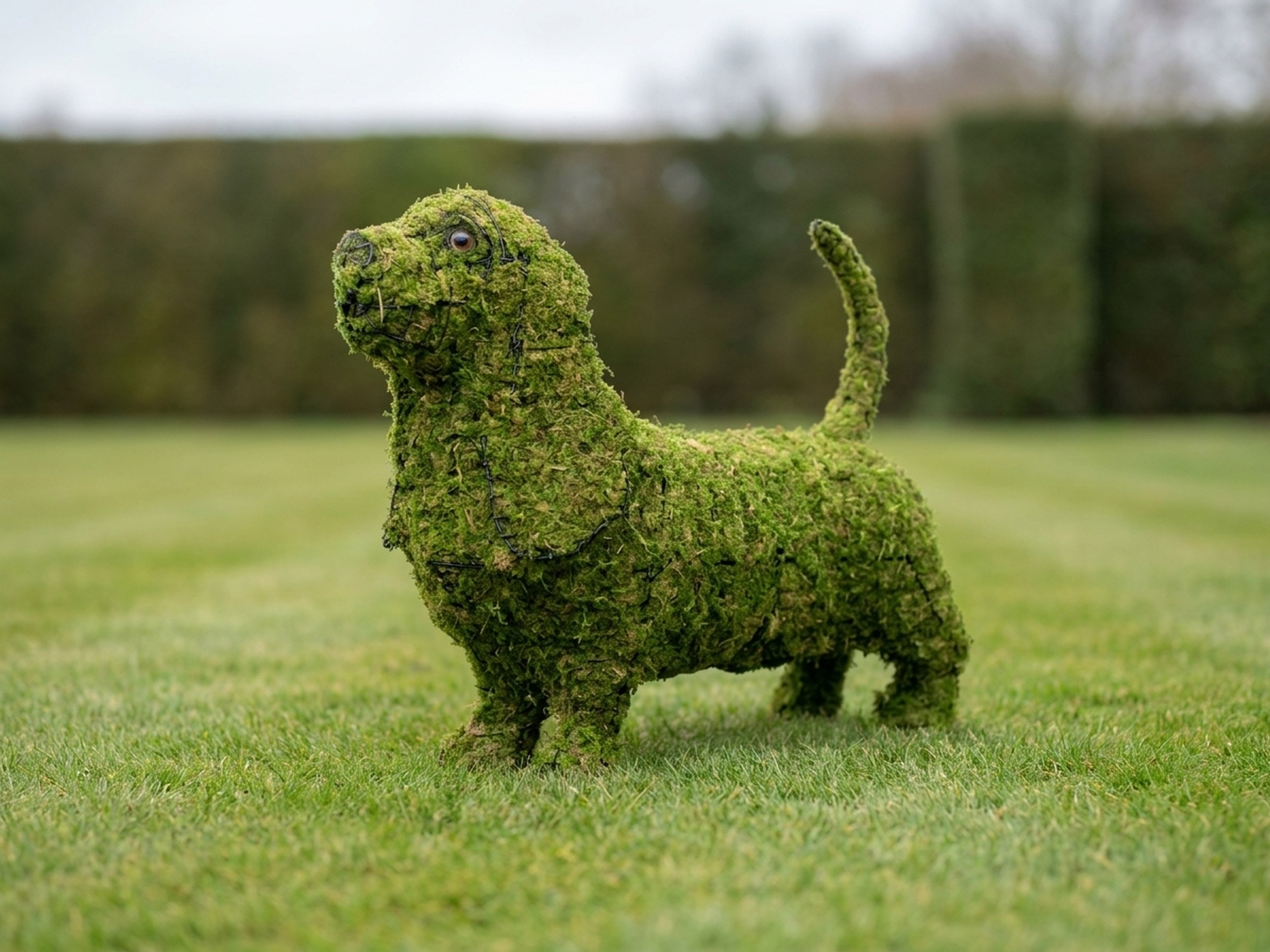 Basset Hound Topiary, Mossed, 21 in Basset Hound Topiary, Mossed, 21 in
