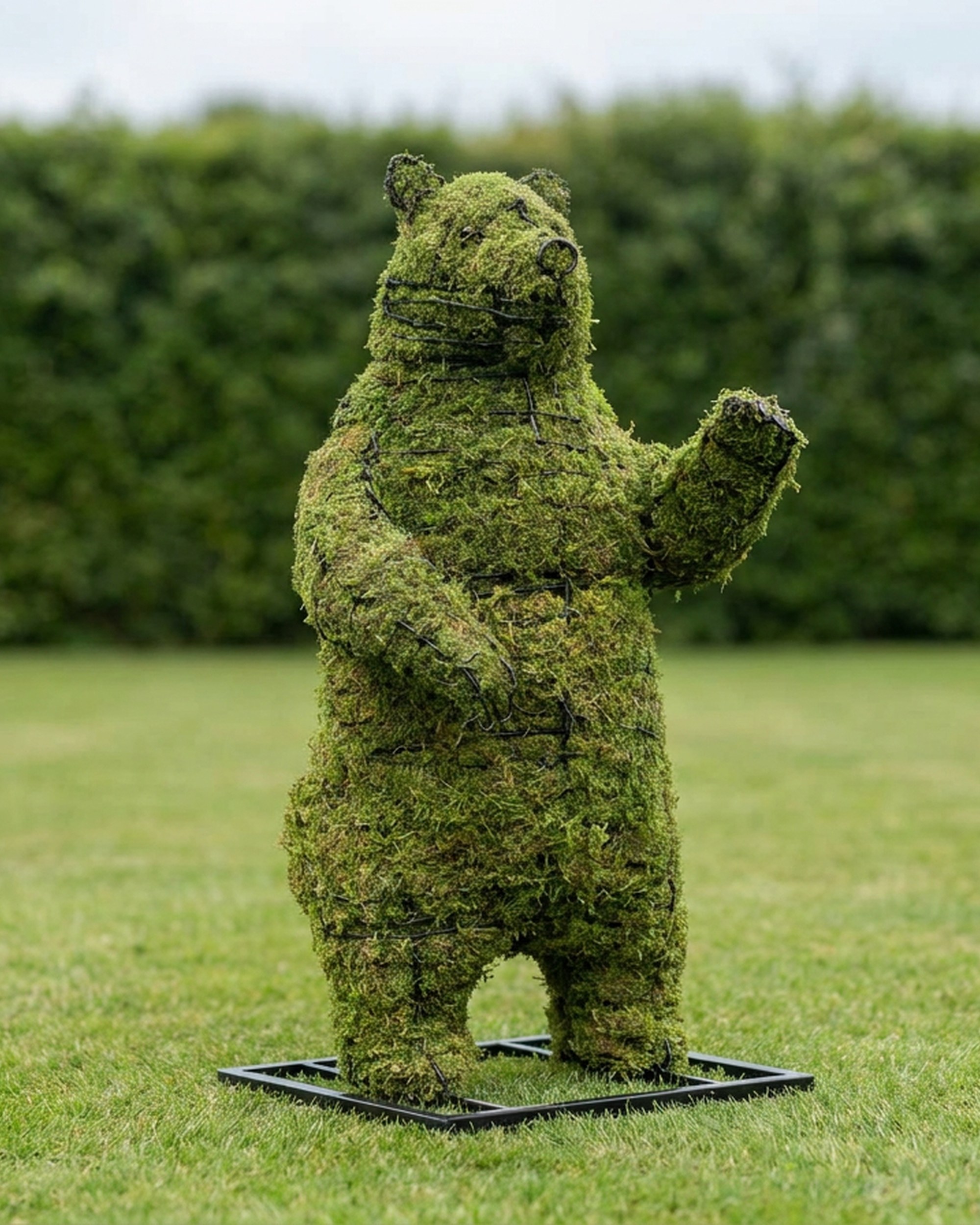 Standing Bear Topiary, Mossed, 22 in