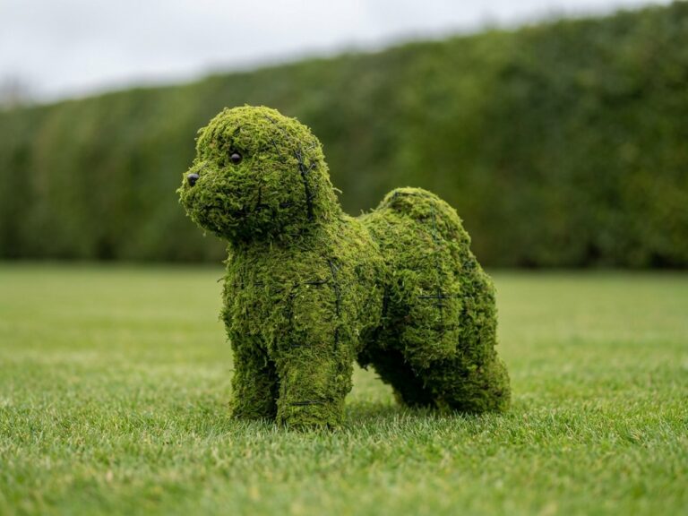 Bichon Frise Topiary, 19 in (Mossed)
