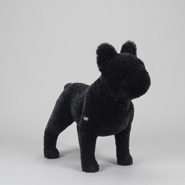 Black Dog Topiary Sculpture, 4.1 Ft