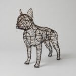Boston Terrier Wire Frame Topiary, 20 In