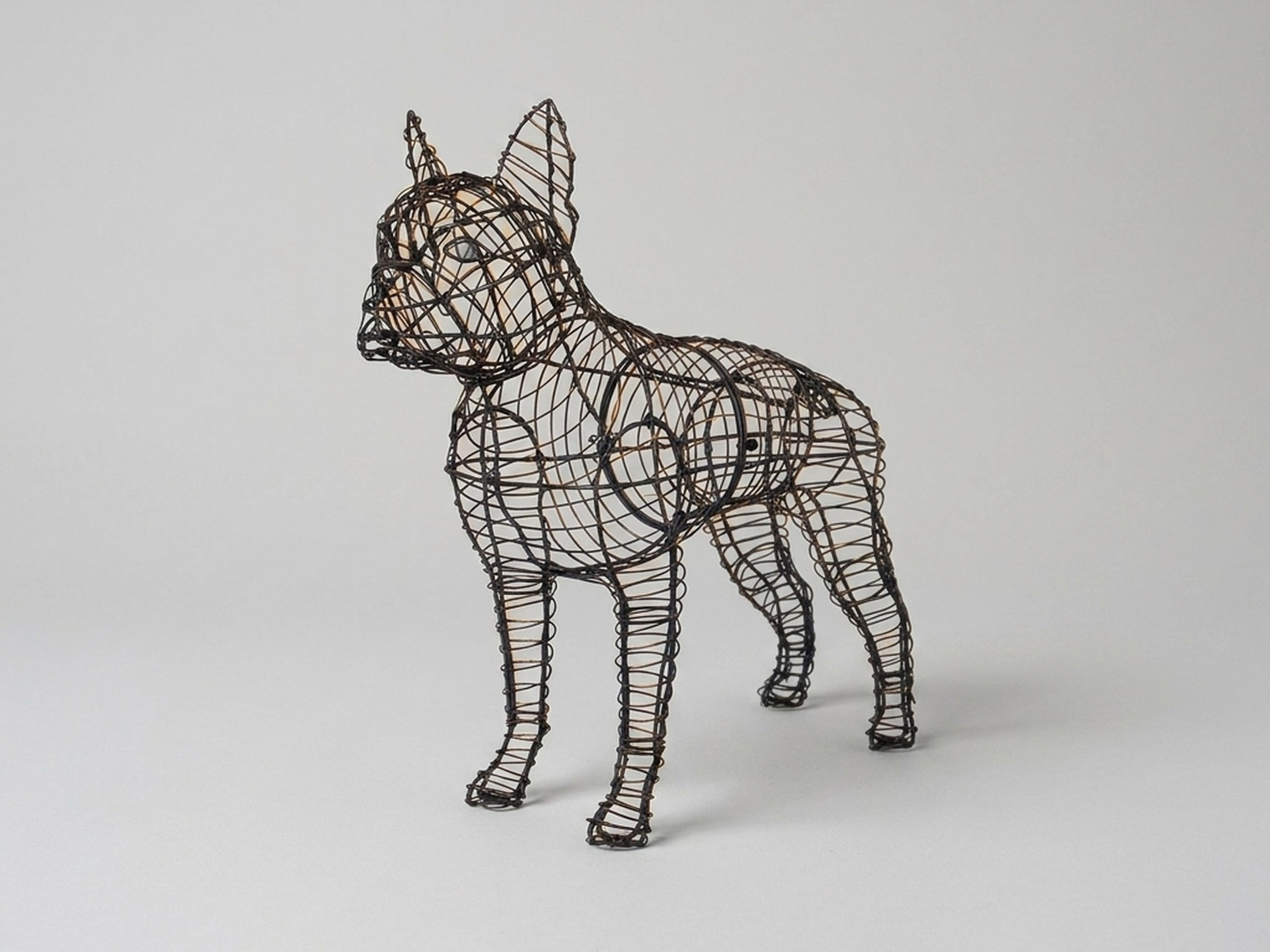 Boston Terrier Wire Frame Topiary, 20 In Boston Terrier Wire Frame Topiary, 20 In