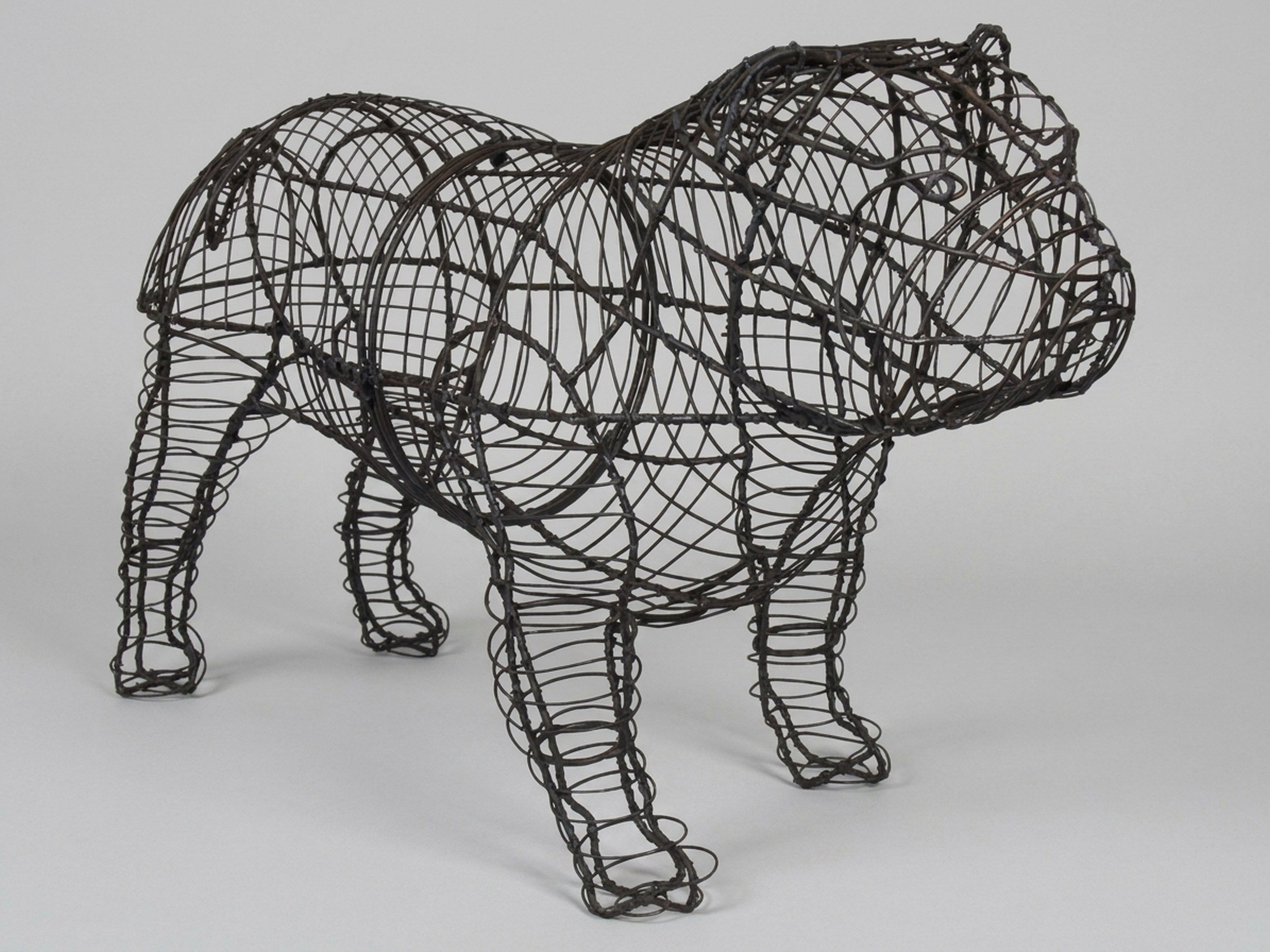 Bulldog Topiary, Wire frame, 16 in Bulldog Topiary, Wire frame, 16 in