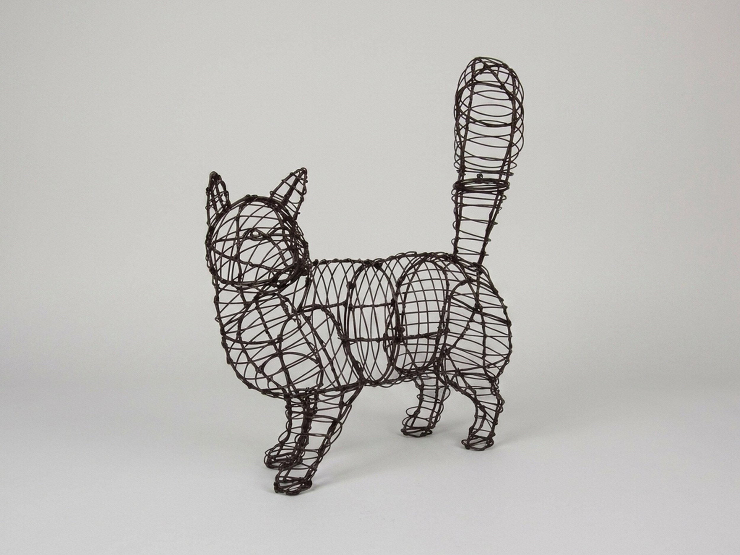 Walking Cat Topiary, Wire frame, 18 in Walking Cat Topiary, Wire frame, 18 in