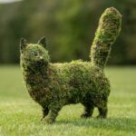 Walking Cat Topiary, 18 in (Mossed)