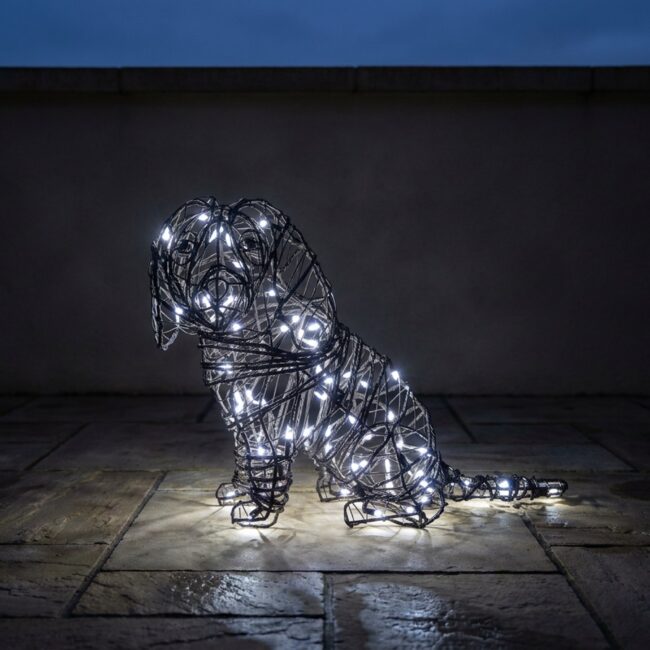 Cavalier Topiary, Sitting, 16 in (Lit)