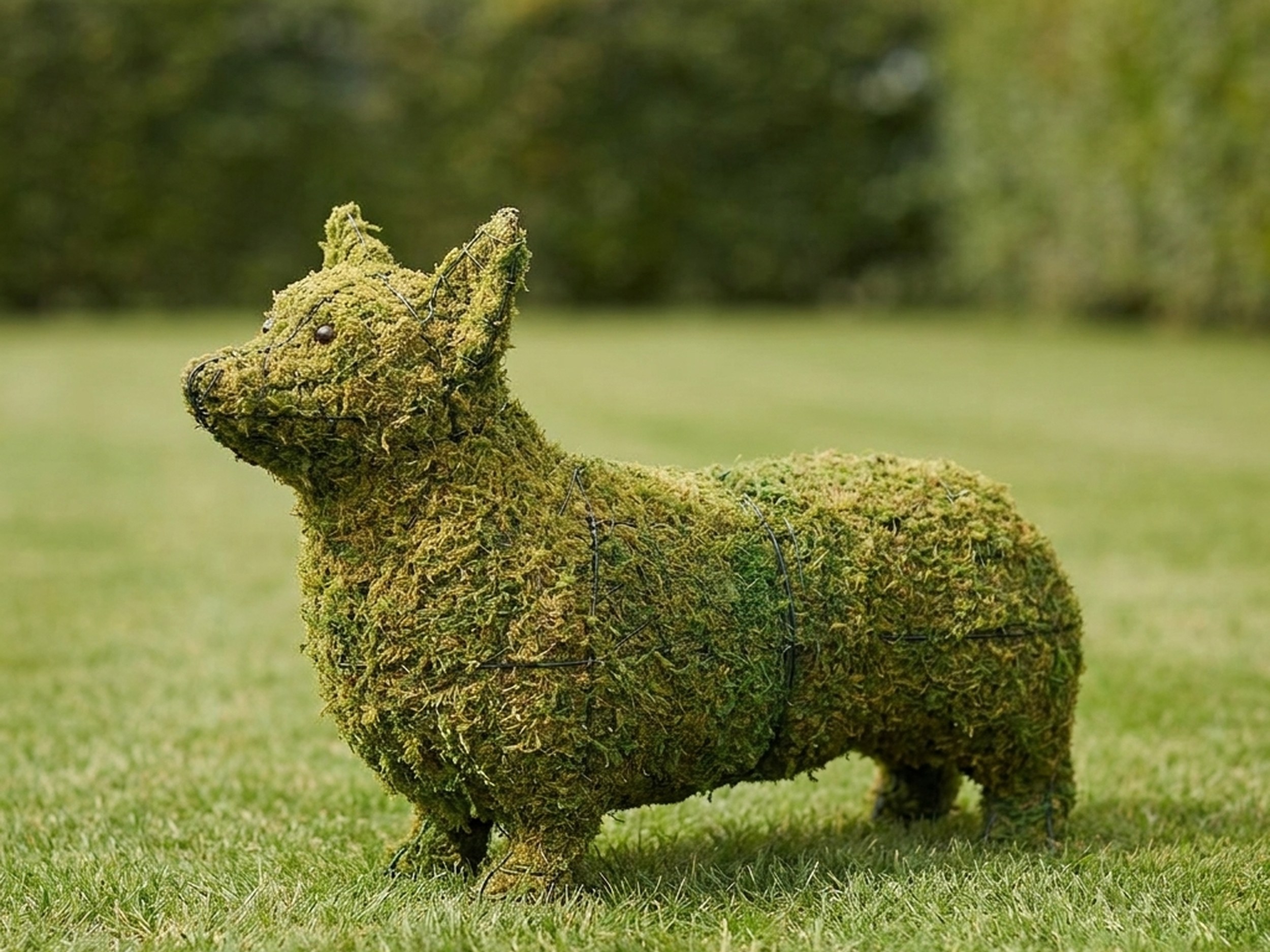 Corgi Topiary, Mossed, 17 in Corgi Topiary, Mossed, 17 in