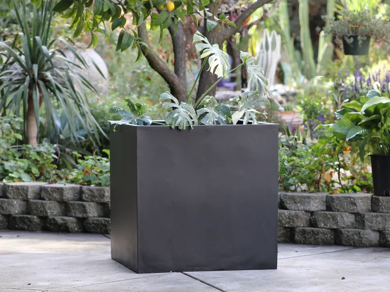 Cube Planter, Black