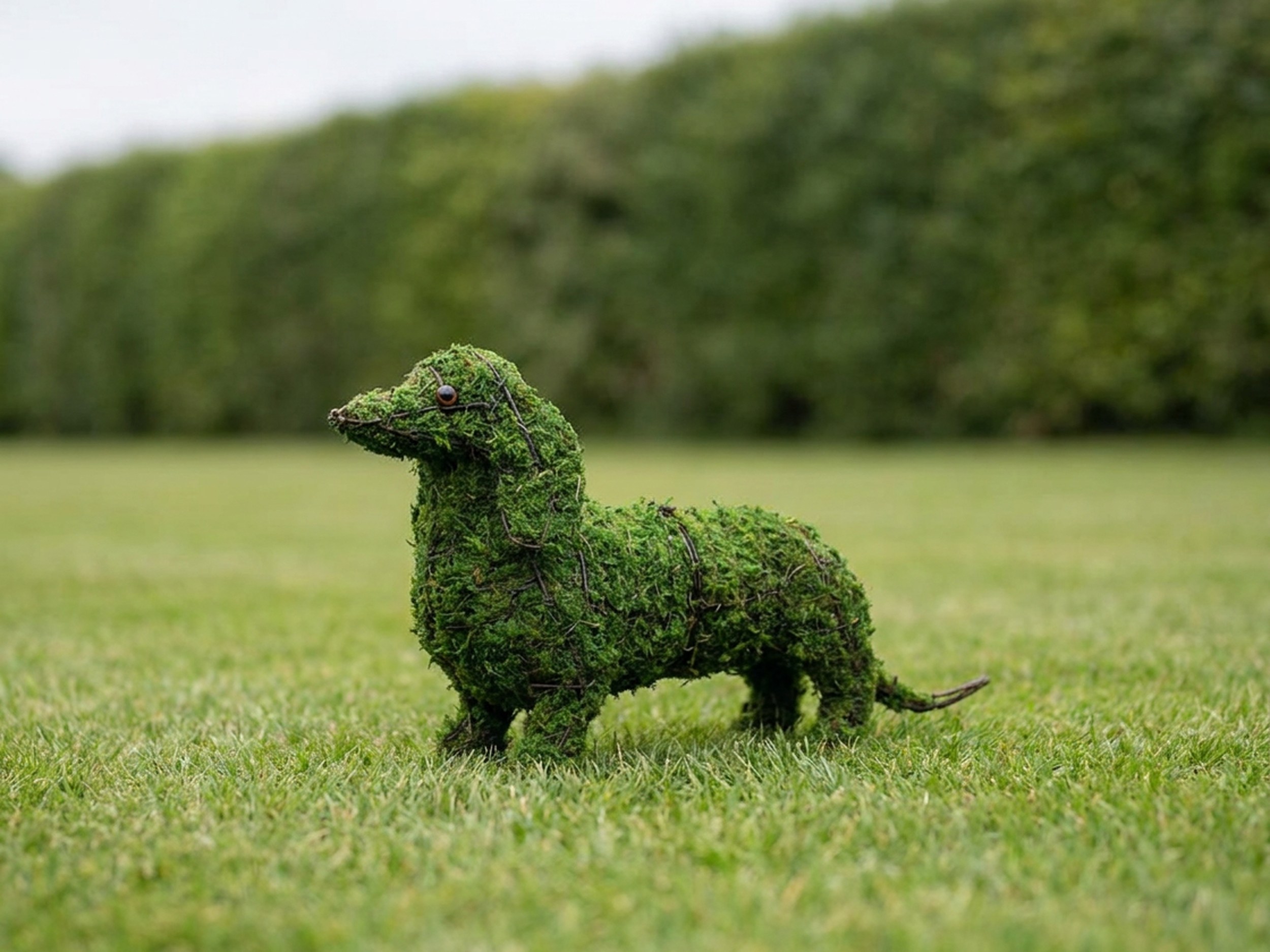 Dachshund Topiary, 13 inch Mossed