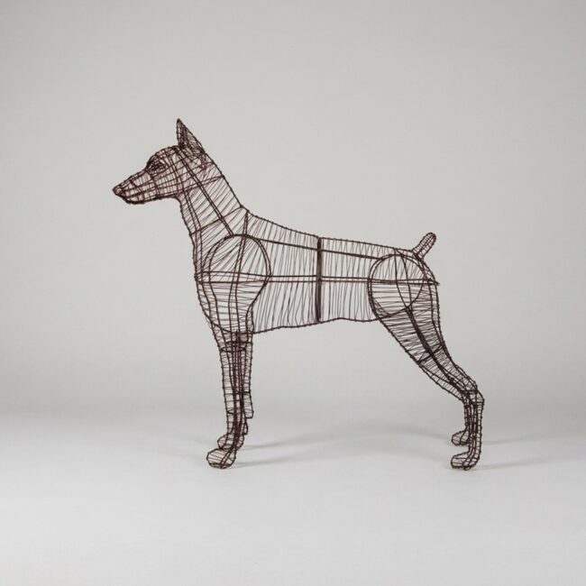 Doberman Topiary, 36 Inch (Wire Frame)