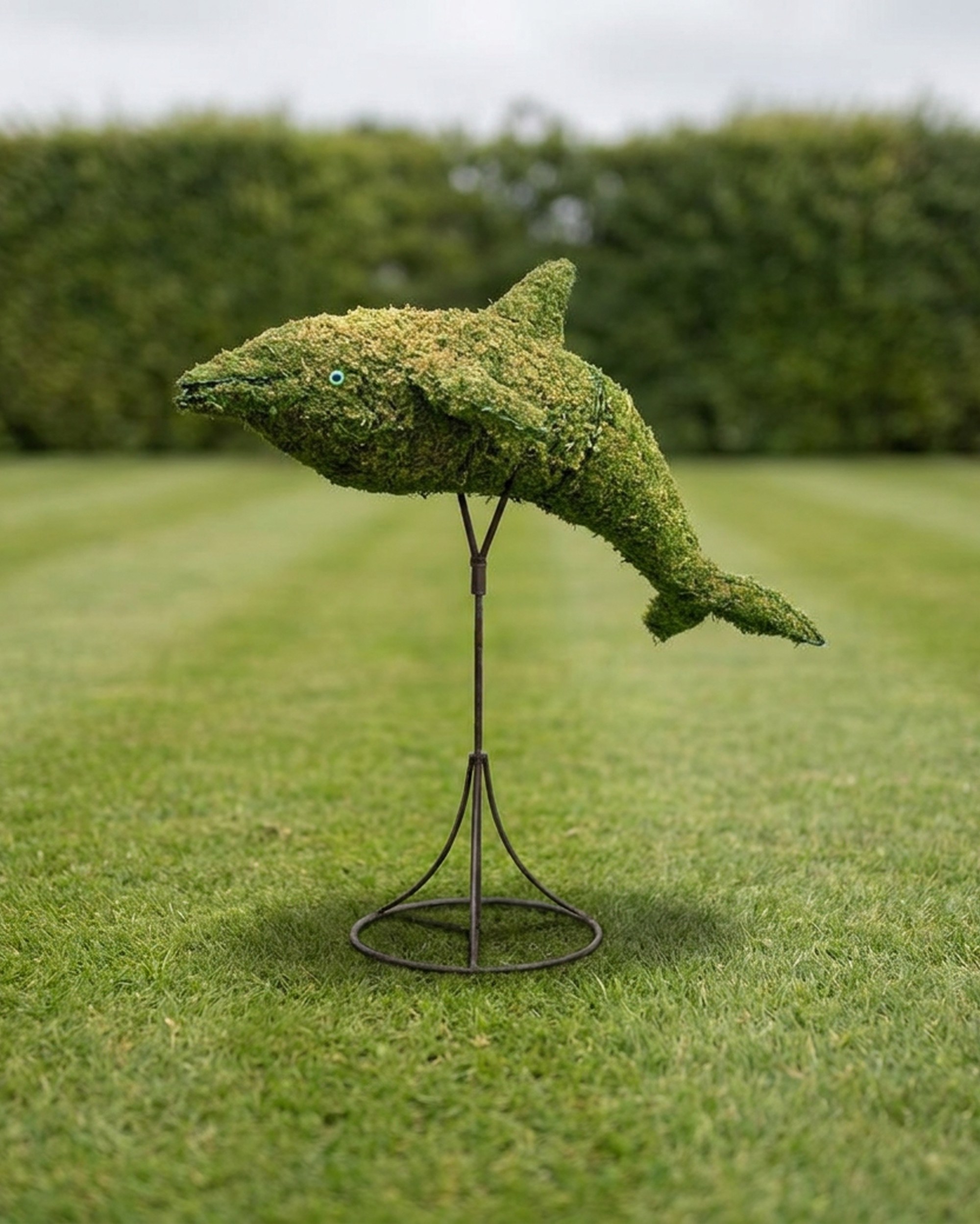 Dolphin Topiary, Mossed, 33 in Dolphin Topiary, Mossed, 33 in