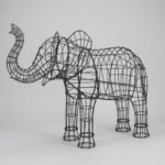 Elephant Topiary Frame, 19 Inch