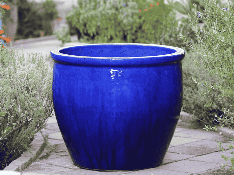 Extra Large No Decor Planter: Falling Blue