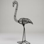 Flamingo Wire Frame Topiary, 40 in