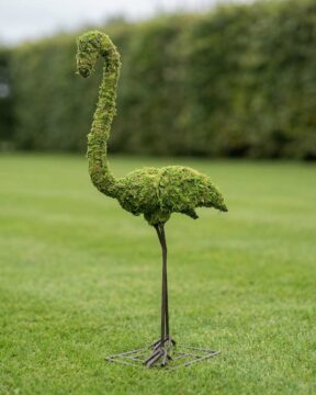 Flamingo Topiary, Mossed, 54 in