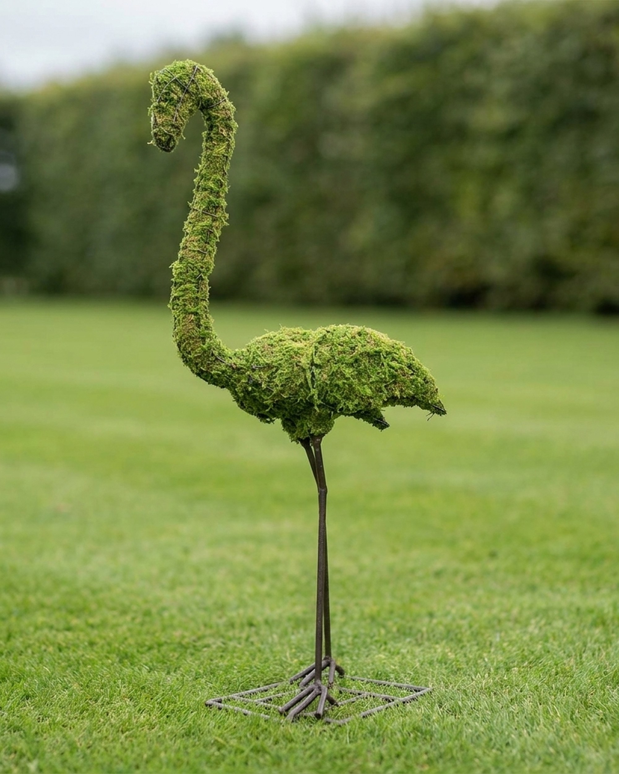 Flamingo Topiary, 54 inch Mossed