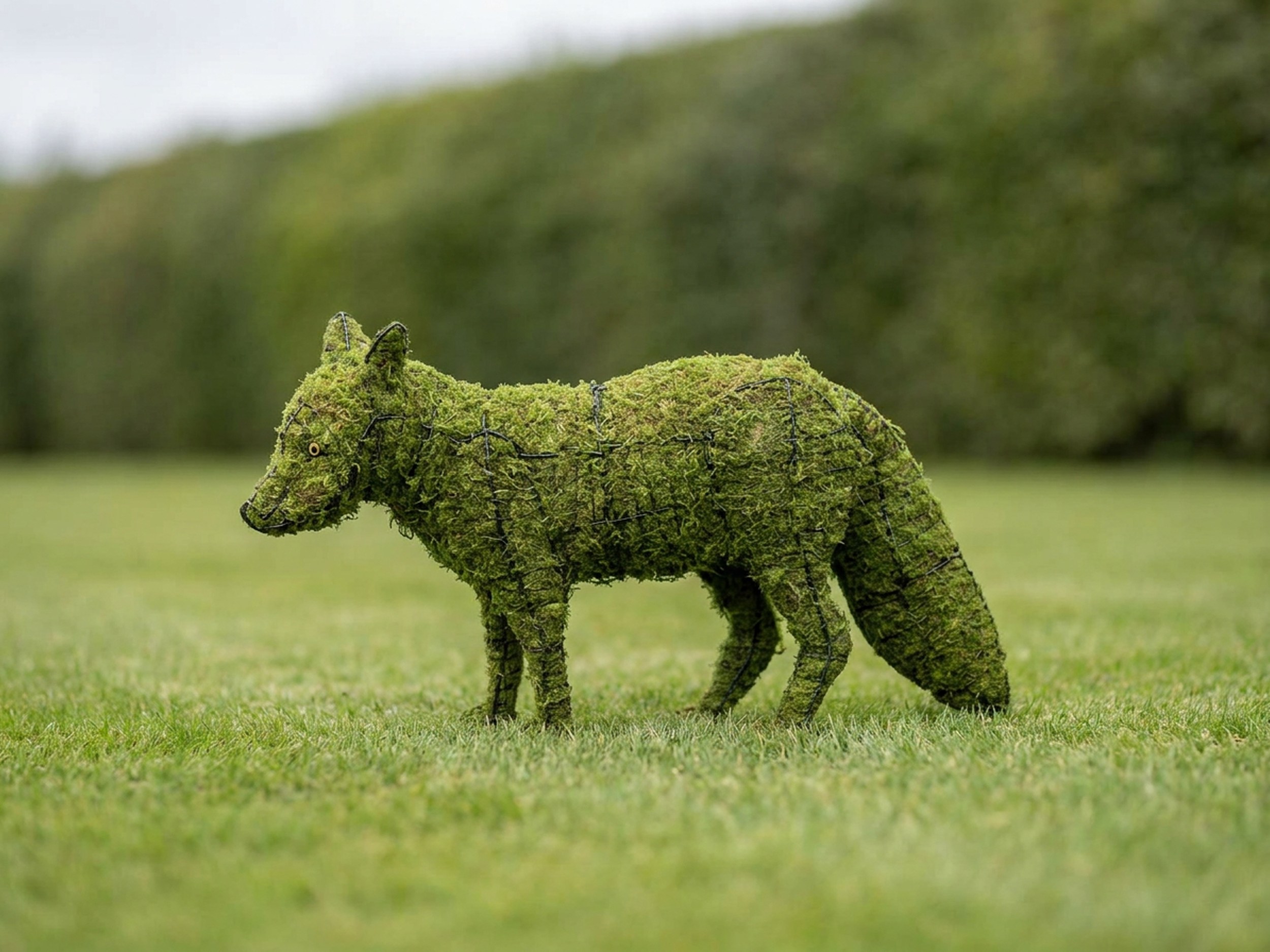 Fox . Topiary, Mossed, 13 in Fox . Topiary, Mossed, 13 in