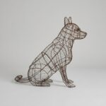 Sitting German Shepherd Topiary Frame, 36 inch