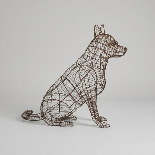 Sitting German Shepherd Topiary Frame, 36 inch