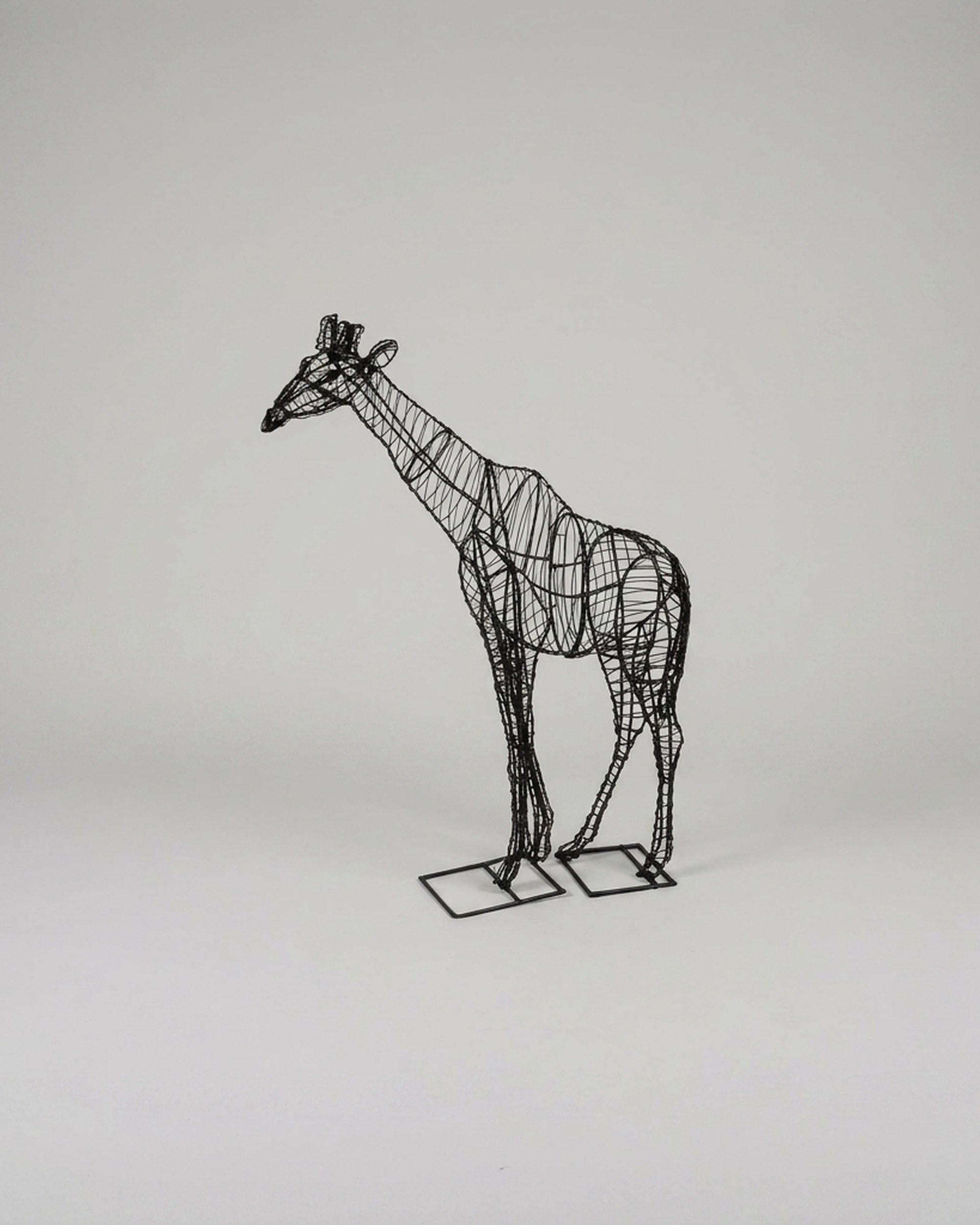 Giraffe Topiary, Wire frame, 38 in