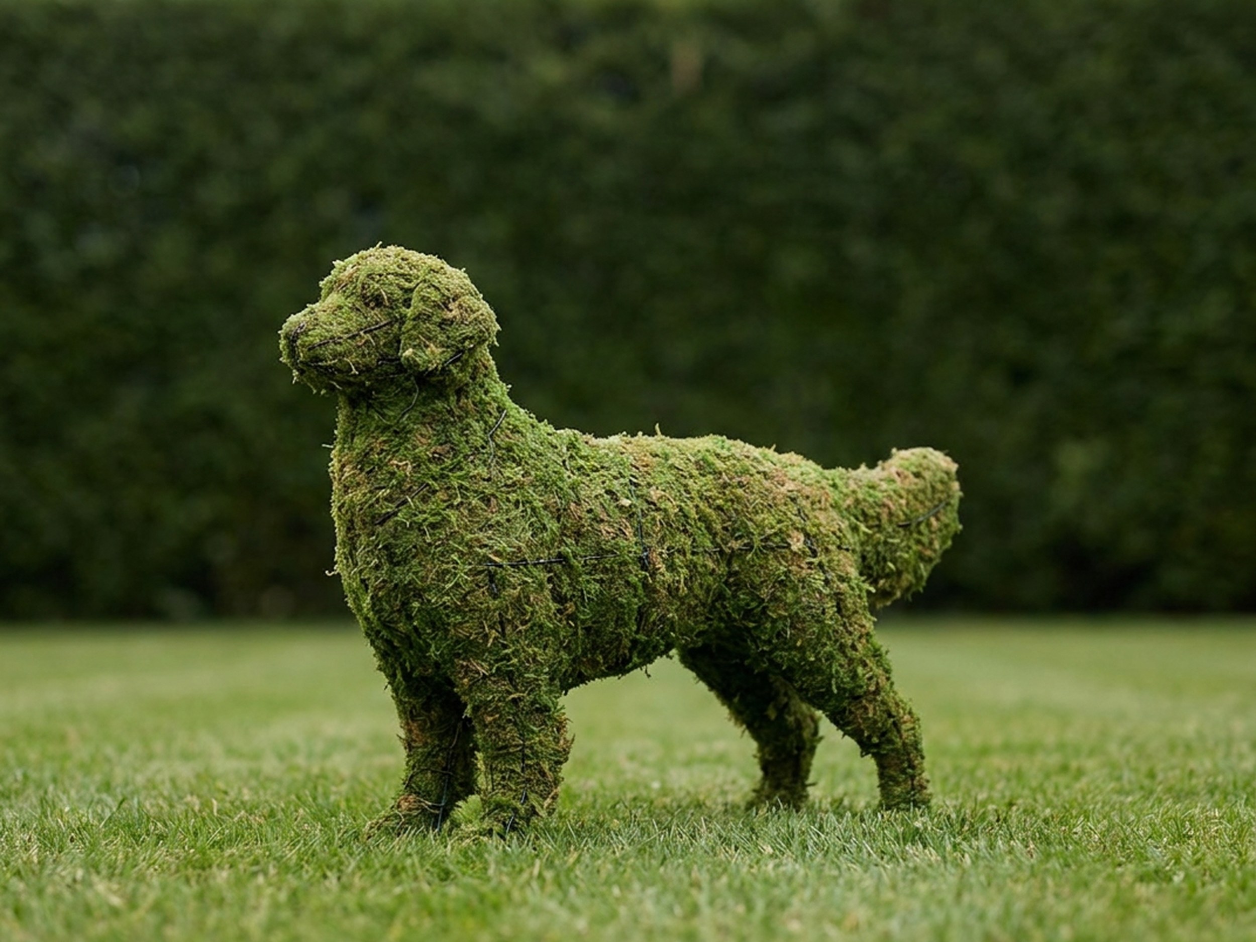 Golden Retriever . Topiary, Mossed, 31 in