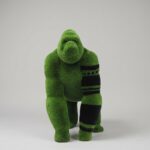 Kneeling Gorilla Topiary, 6.07 Ft