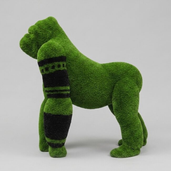Gorilla Topiary Sculpture, 6.07 Ft