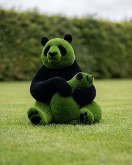 Green & Black Panda Turf Topiary, 5.91 ft
