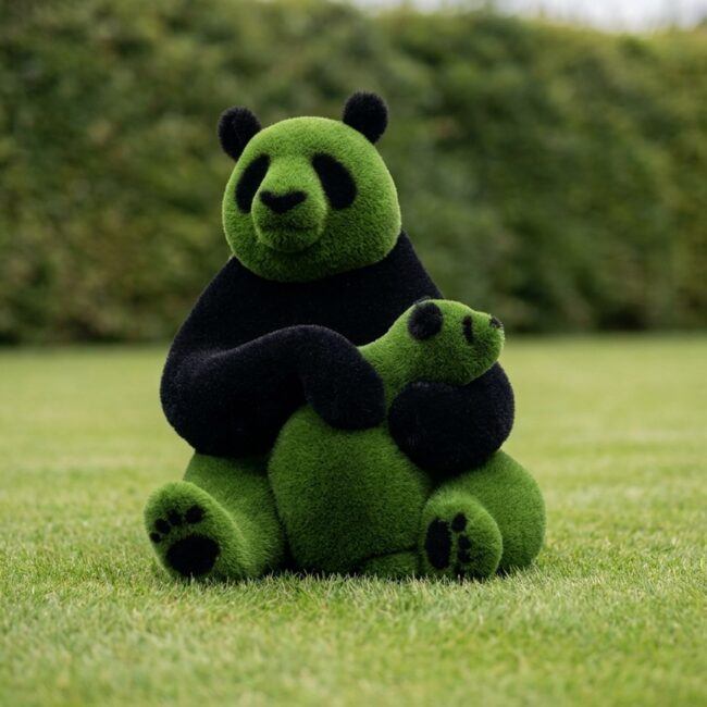 Green & Black Panda Turf Topiary, 5.91 ft