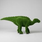 Green Dinosaur Turf Topiary Bench, 20.01 ft