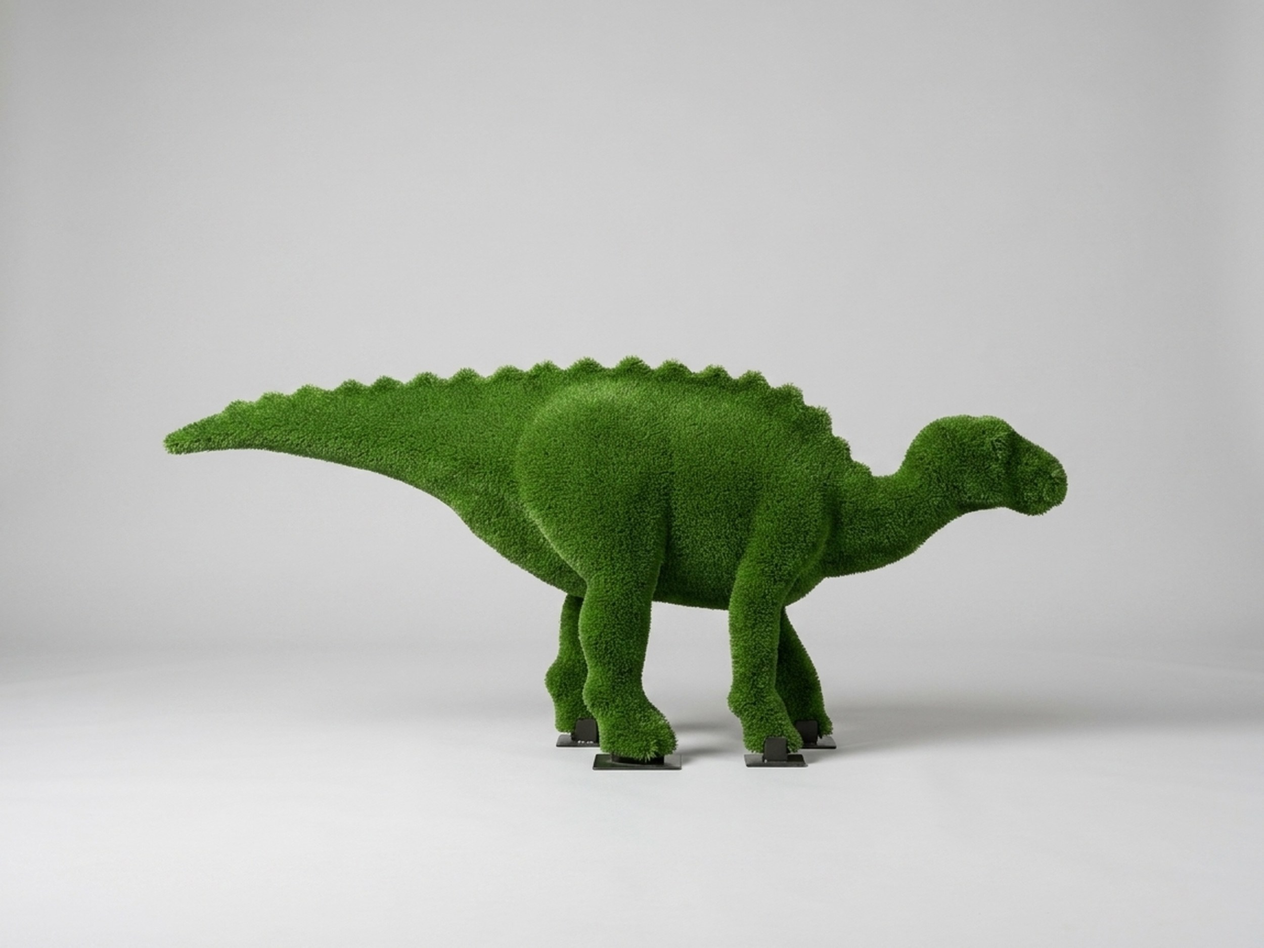 Dinosaur Bench Topiary, Turf, 20.01 ft