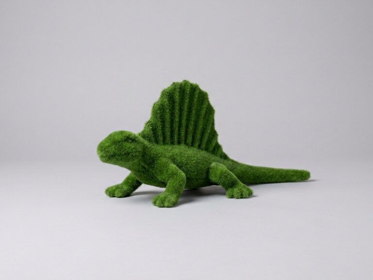 Green Dinosaur Moss Topiary, 8.04 ft