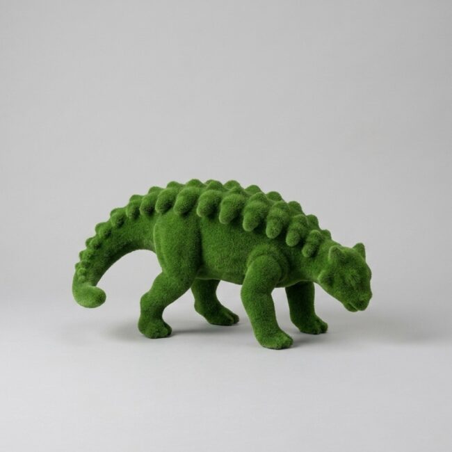 Green Dinosaur Moss Art Topiary, 7.55 ft