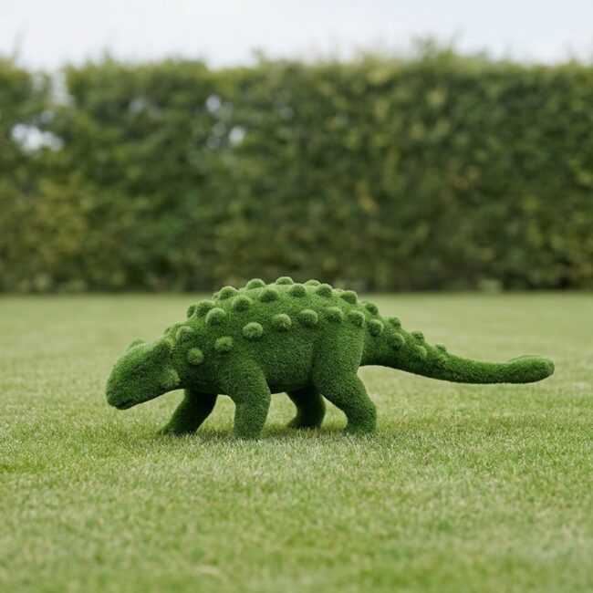 Green Dinosaur Topiary Sculpture, 4.59 Ft