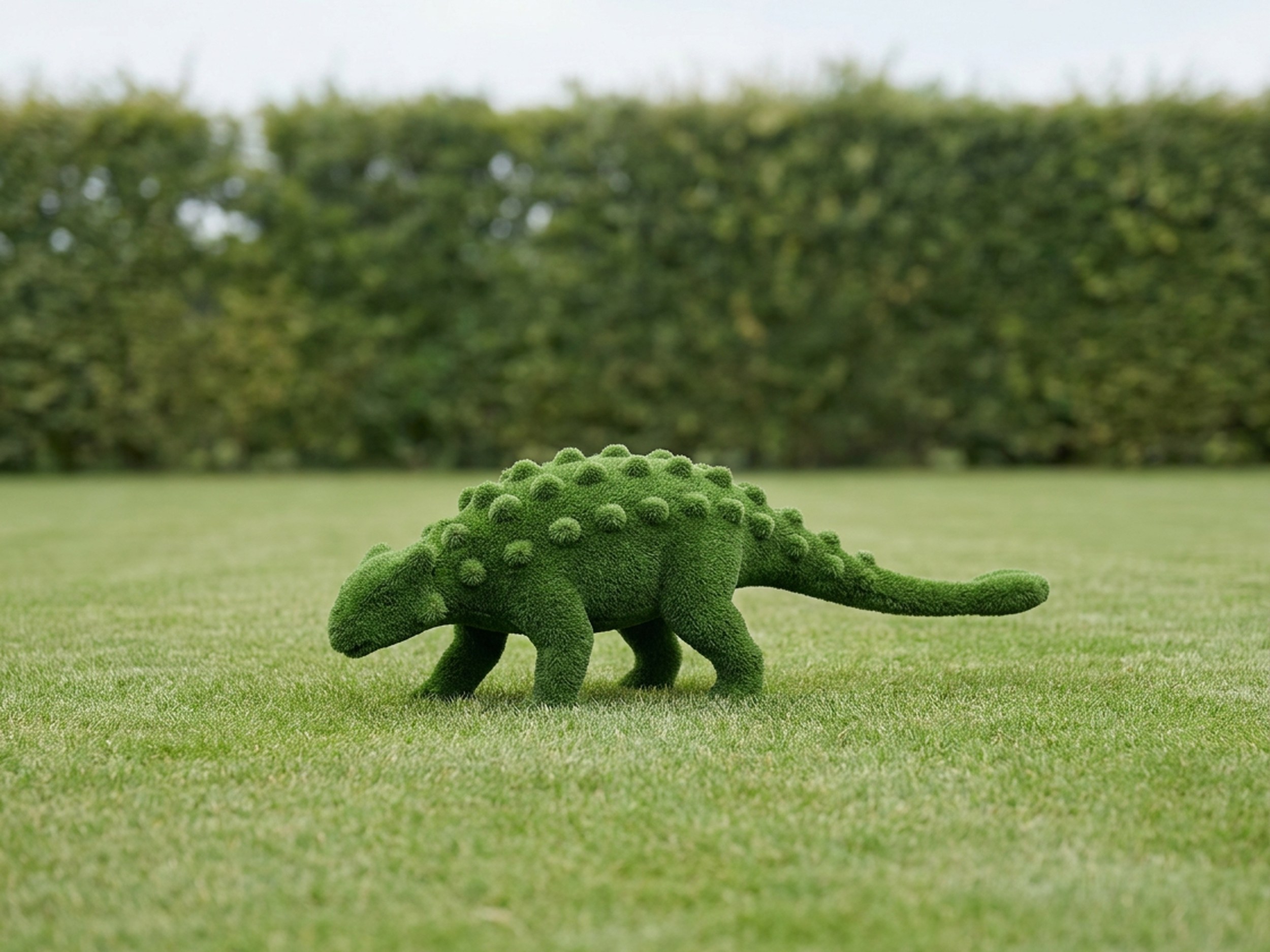 Green Dinosaur Topiary Sculpture, 4.59 Ft