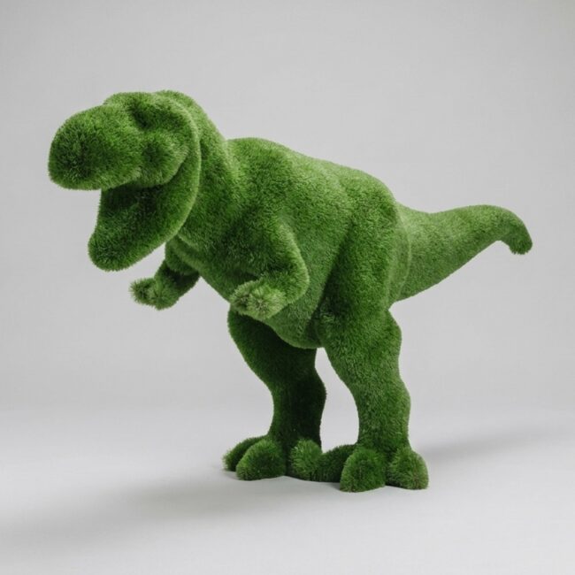 Green Dinosaur Topiary, 11.15 ft