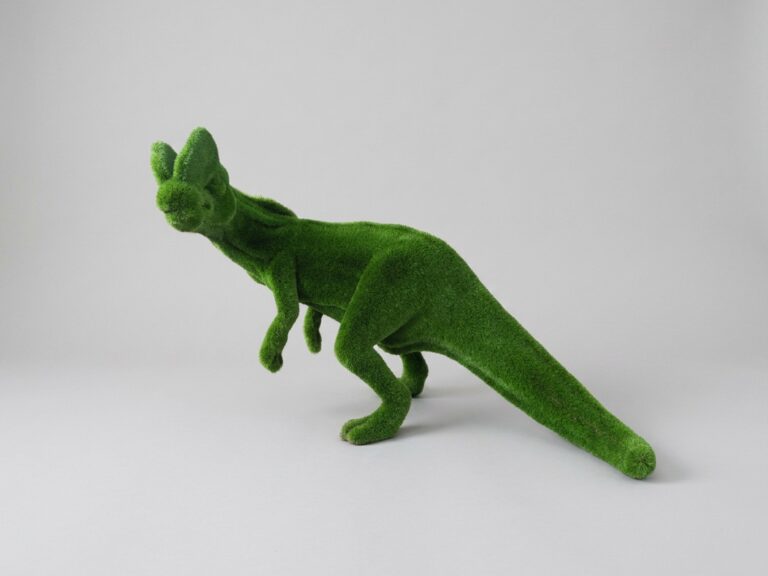 Green Dinosaur Grass Topiary, 7.22 ft