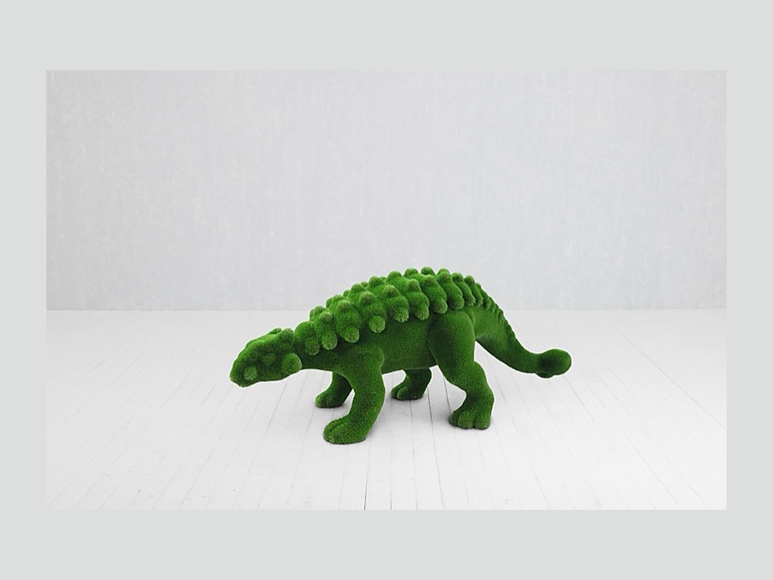 Dinosaur Up To Topiary, Mossed, 12.47 ft