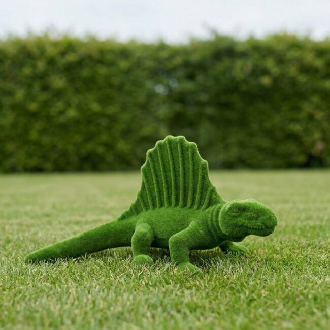 Green Moss Dinosaur Topiary, 6.7 ft