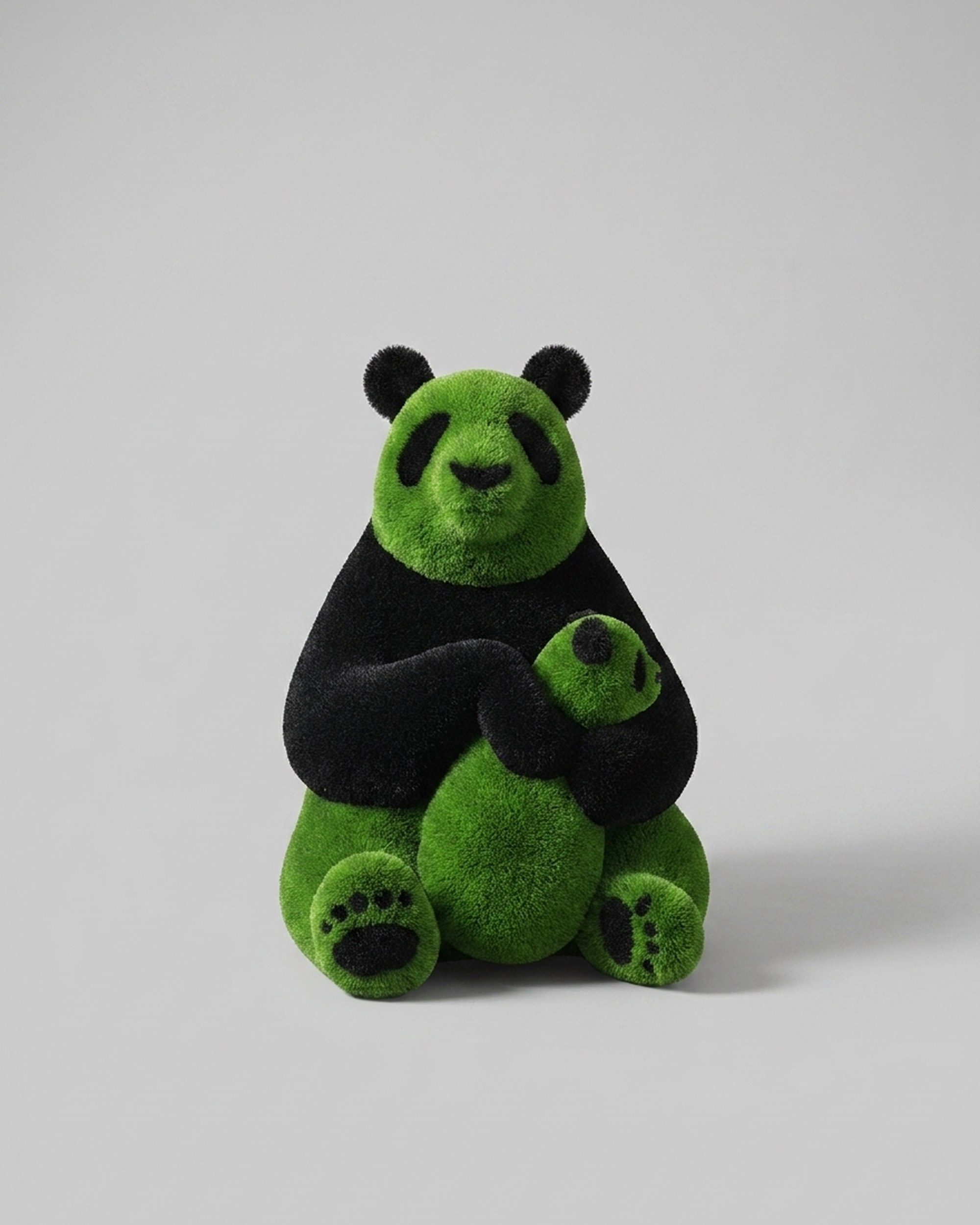 Panda And Baby Panda Topiary, 5.91 ft Panda And Baby Panda Topiary, 5.91 ft