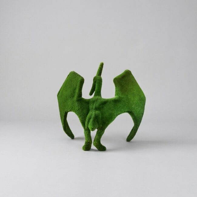 Green Pterodactyl Topiary Sculpture, 6.73 Ft