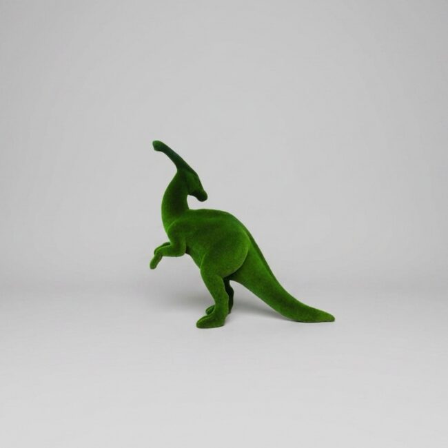 Green Velvet Dinosaur Sculpture, 13.12 ft