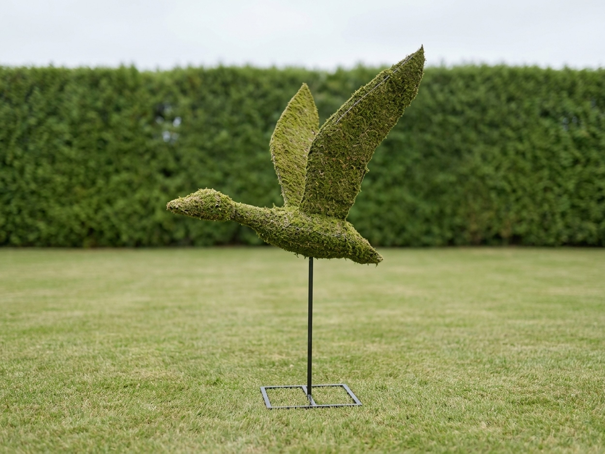 Grey Goose Topiary, Mossed Grey Goose Topiary, Mossed