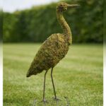 48-Inch Mossed Heron Topiary