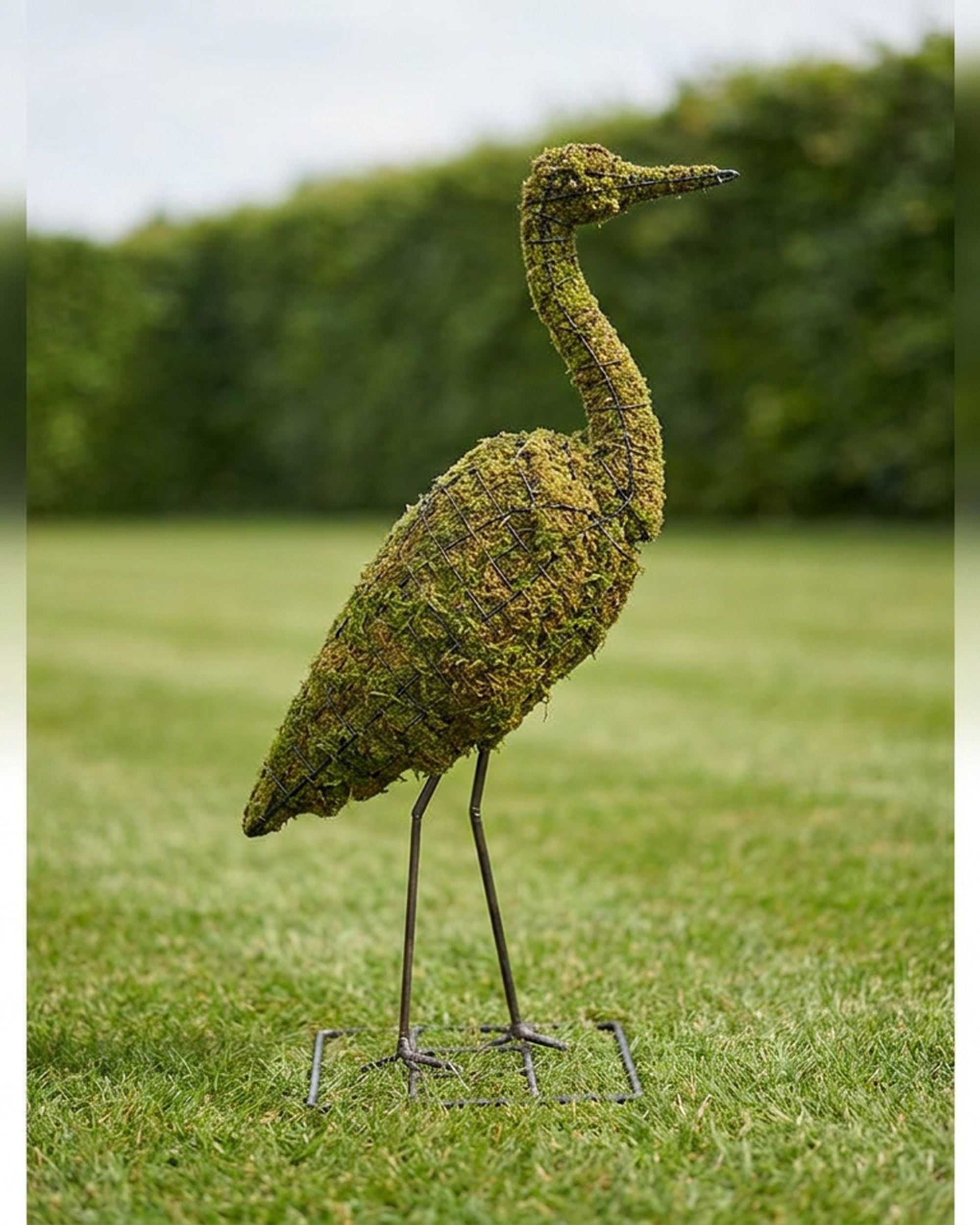 48-Inch Mossed Heron Topiary 48-Inch Mossed Heron Topiary